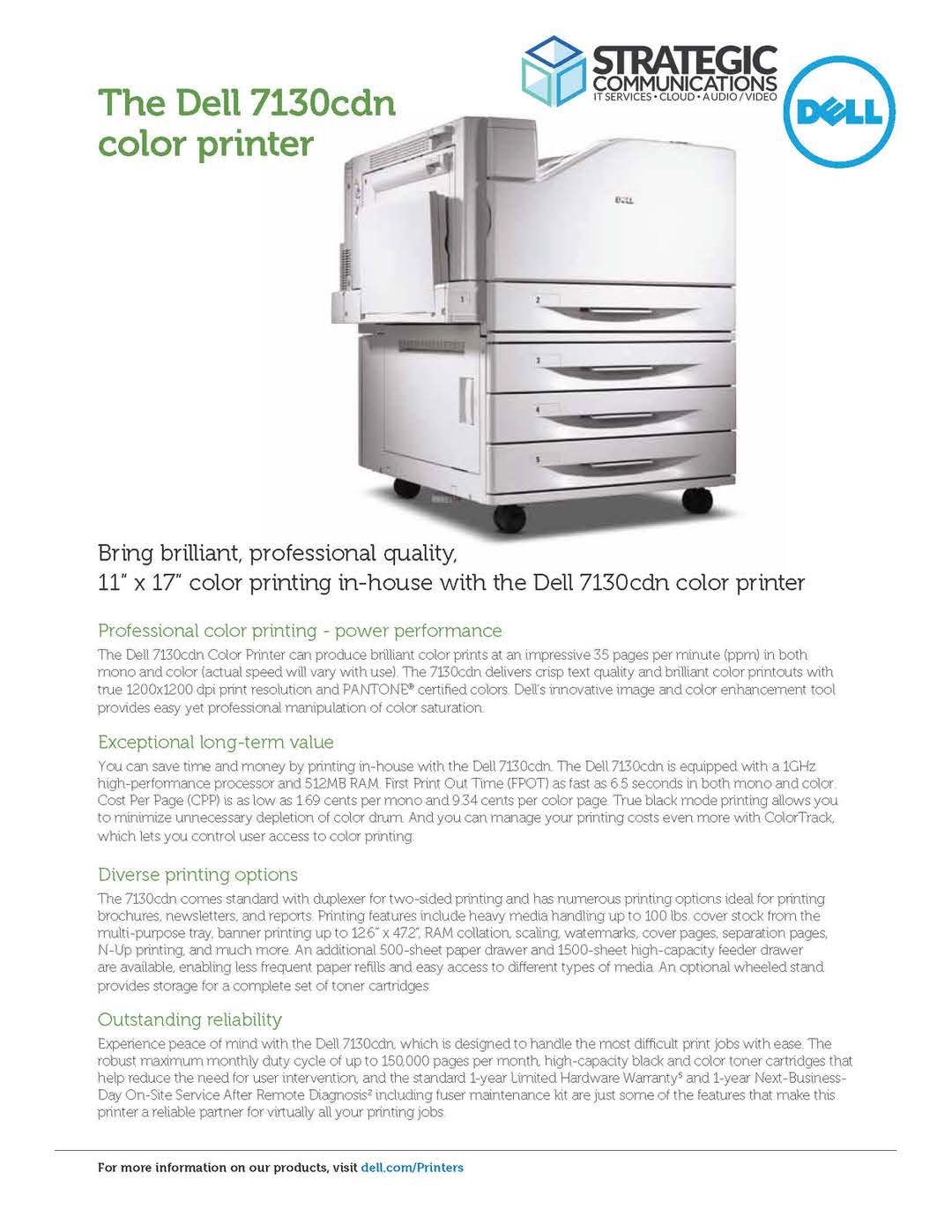 Dell 7130cdn Printer Brochure-Image 
